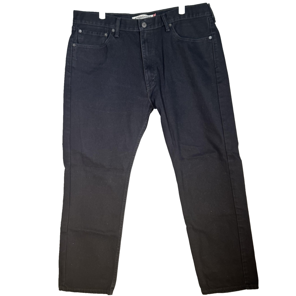 Levis 505 Jeans Mens 38x32 Black Straight Leg Denim Classic 5 Pocket